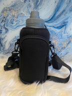 Dog Water Bottle & Carry Bag - Leak Proof Flask with Detachable Bowls (Grey)