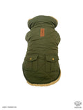 Dog body warmer jacket - Green Khaki