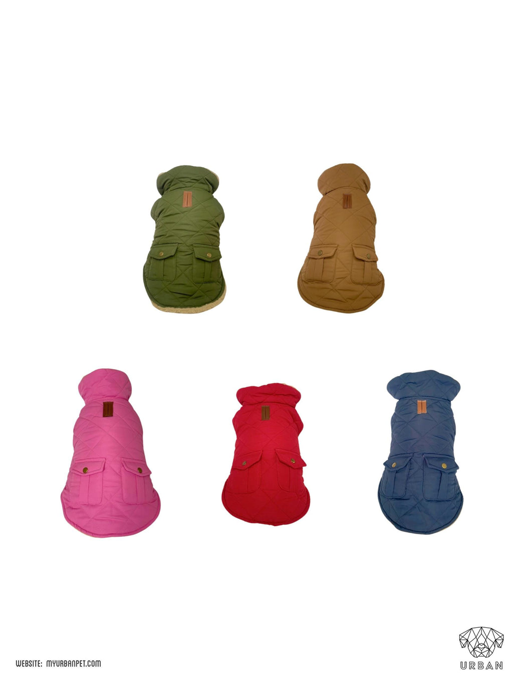 Dog body warmer jacket - red