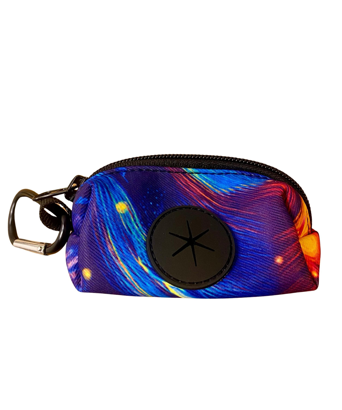 Dog Poo Bag Holder Waste Dispenser - Cosmic blue print