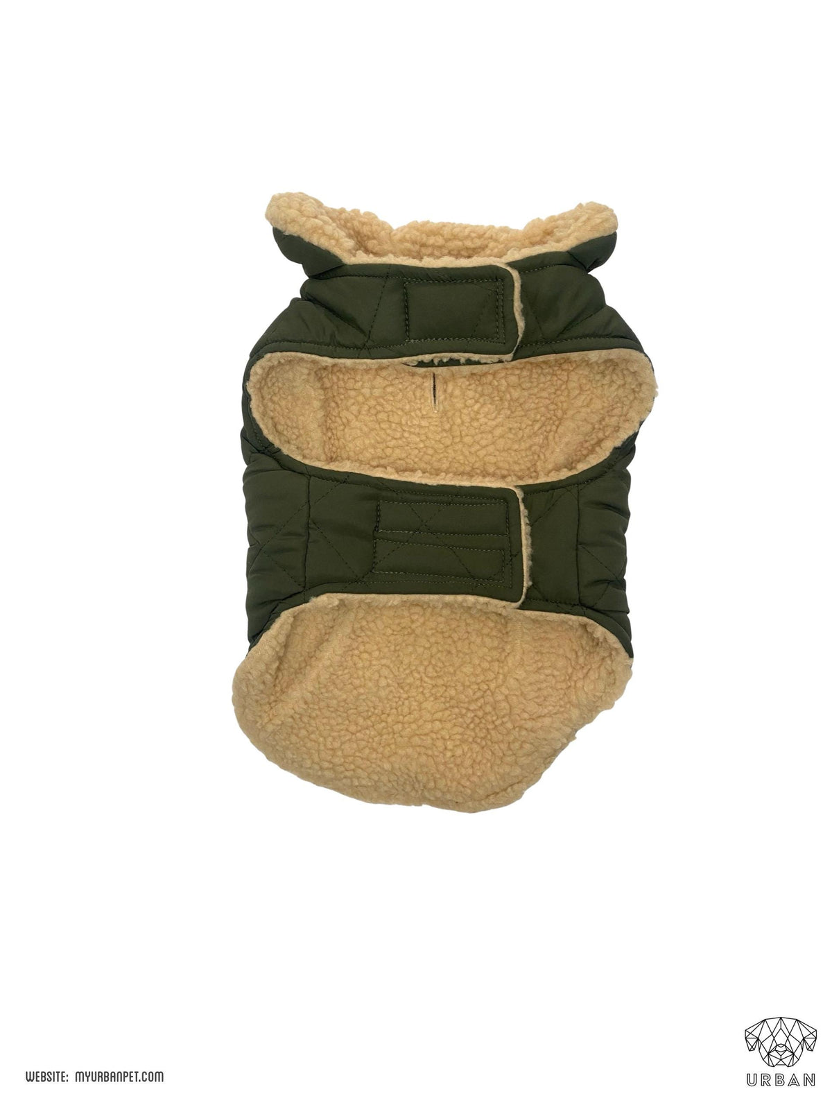Dog body warmer jacket - Green Khaki