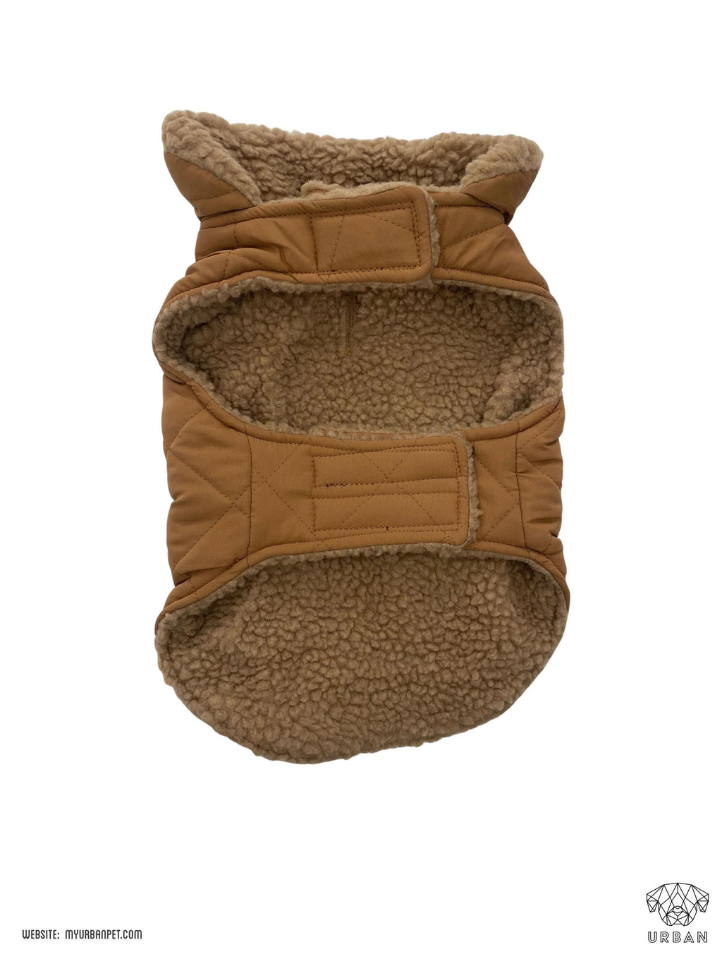 Dog body warmer jacket - TAN BROWN