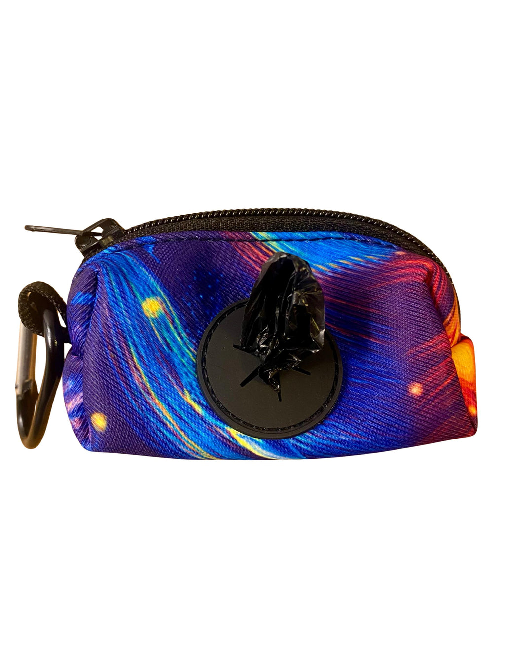 Dog Poo Bag Holder Waste Dispenser - Cosmic blue print