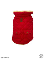 Dog body warmer jacket - red
