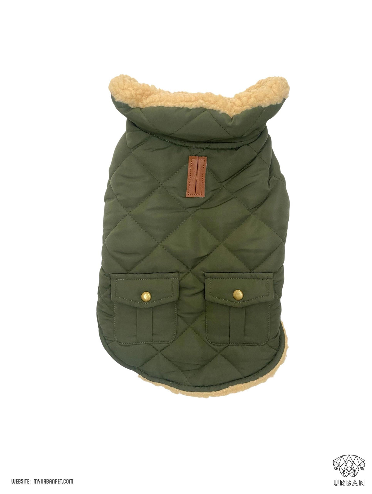 Dog body warmer jacket - Green Khaki
