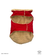 Dog body warmer jacket - red