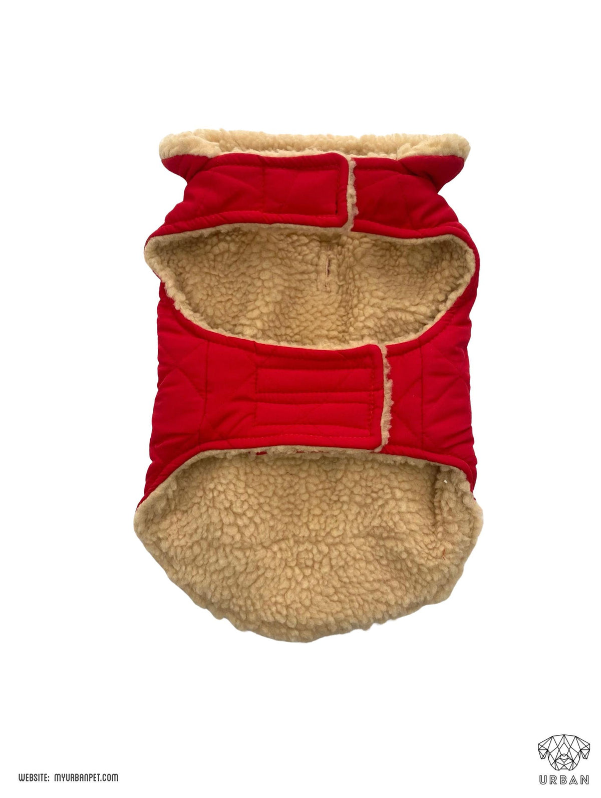 Dog body warmer jacket - red